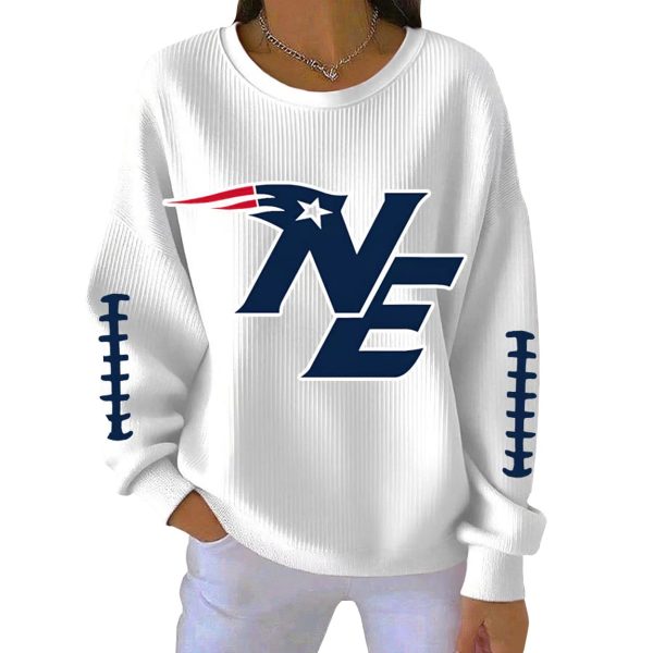 Patriots NE Football Pit Striped Sweatshirt