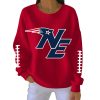 Patriots NE Football Pit Striped Sweatshirt 3