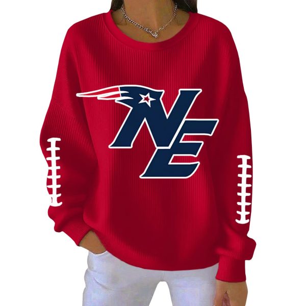Patriots NE Football Pit Striped Sweatshirt 3