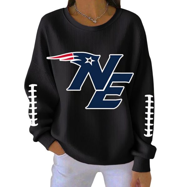 Patriots NE Football Pit Striped Sweatshirt 4