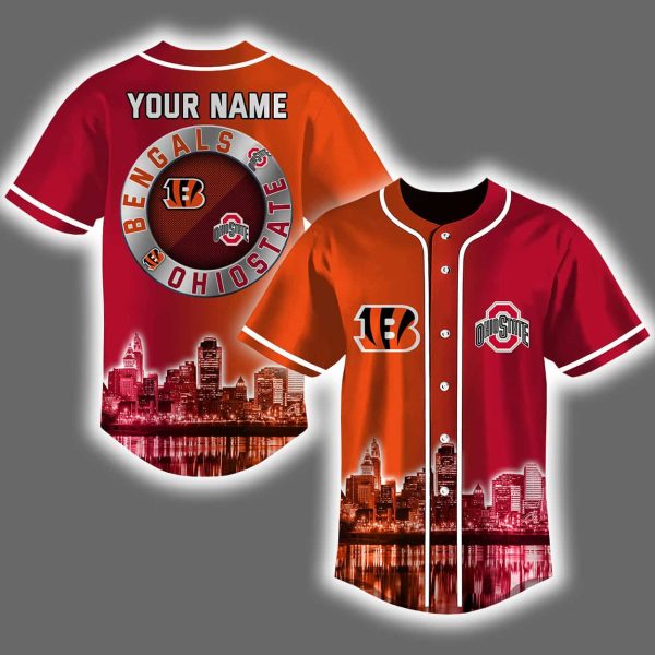 Personalized Bengals x Ohio State Skyline Jersey