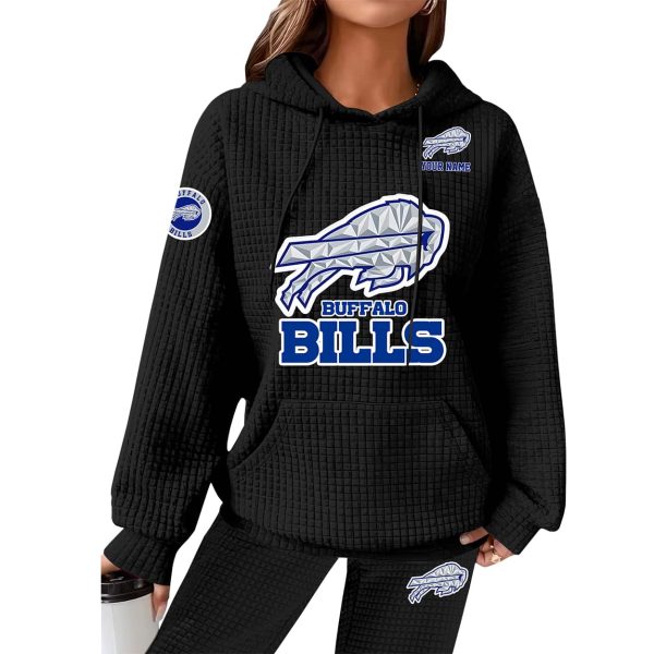 Personalized Bills 2025 2026 Cold Front Waffle Hoodie 3