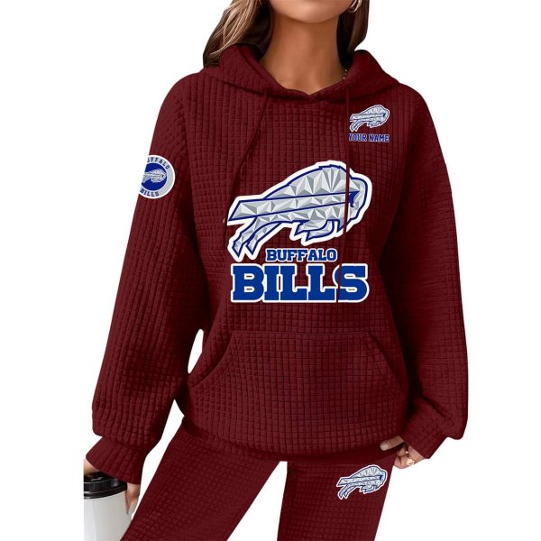 Personalized Bills 2025 2026 Cold Front Waffle Hoodie 6