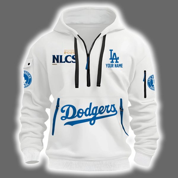 Personalized Dodgers 2025 NLCS Quarter Zip Hoodie 5
