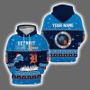 Personalized Lions x Tigers Christmas Hoodie