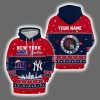 Personalized NY Giants x Yankees Christmas Hoodie