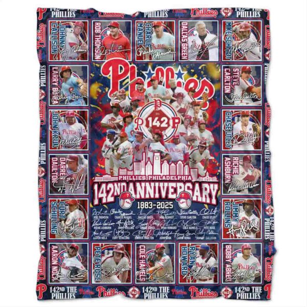 Phillies 142nd Anniversary 1883-2025 Blanket