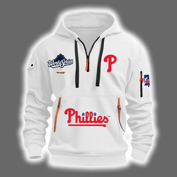 Phillies World Series 2025 Quarter Zip Hoodie 2