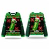 Pickle With Santa Hat Ugly Christmas Sweater
