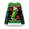 Pickle With Santa Hat Ugly Christmas Sweater 3