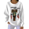 Portland Frog 2028 Ribbed Round-Neck Sweatshirt