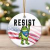 Portland Frog Resist USA Flag Christmas Ornament 2