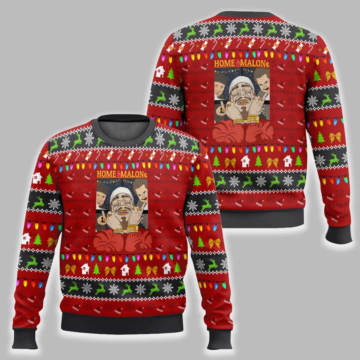 Post Malone Home Malone Ugly Christmas Sweater Post Malone Home Malone Ugly Christmas Sweater