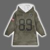 Raiders Brock Bowers 89 Salute to Service Blanket Hoodie 2