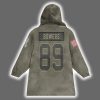 Raiders Brock Bowers 89 Salute to Service Blanket Hoodie 3