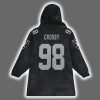 Raiders Maxx Crosby 98 Captain Blanket Hoodie 3