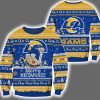 Rams Merry Kissmyass Santa Claus Ugly Christmas Sweater