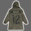 Rams Puka Nacua 12 Salute to Service Blanket Hoodie 3
