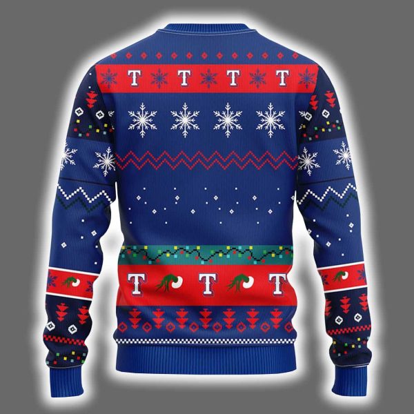 Rangers Grnch Hand Ugly Christmas Sweater 3