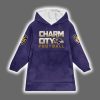 Ravens Charm City Football Lamar Jackson 8 Blanket Hoodie 2