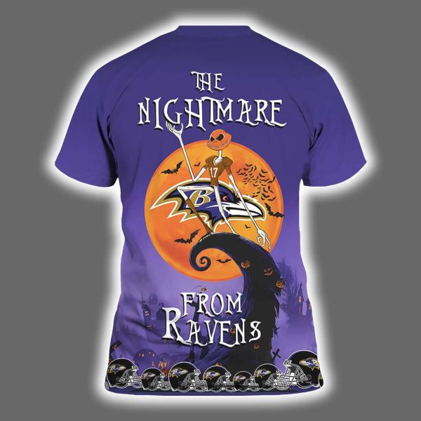 Ravens Halloween The Nightmare 2025 Shirt 3