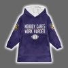 Ravens Nobody Cares Work Harder Lamar Jackson 8 Blanket Hoodie 2