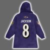 Ravens Nobody Cares Work Harder Lamar Jackson 8 Blanket Hoodie 3