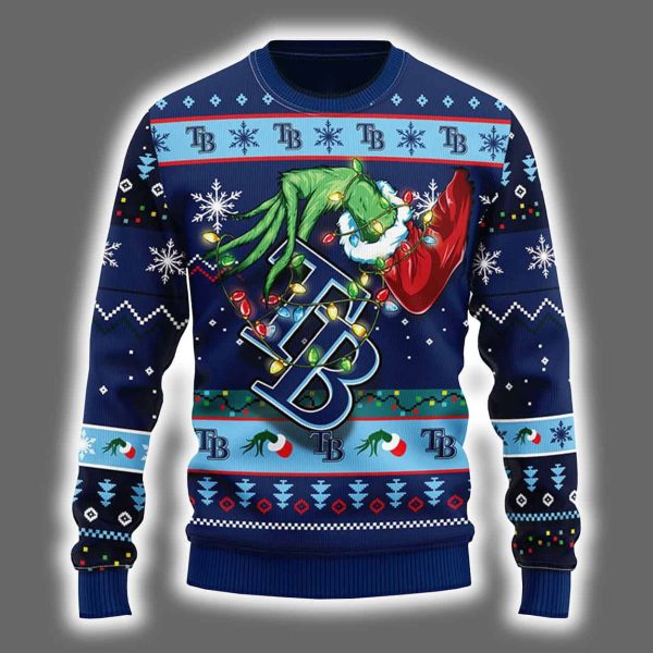 Rays Grnch Hand Ugly Christmas Sweater 2