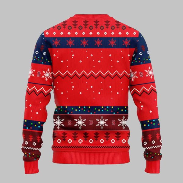 Red Sox HoHoHo Mickey Christmas Ugly Sweater1