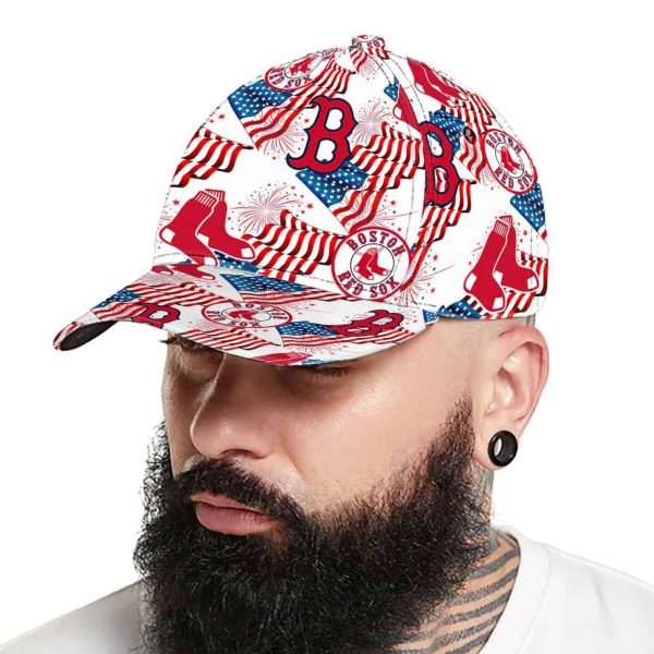 Red Sox Patriotic US Flag Classic Cap 2