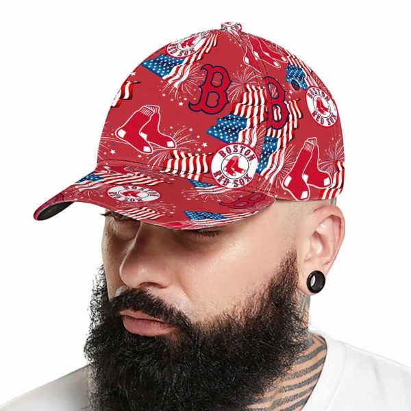 Red Sox Patriotic US Flag Classic Cap 3