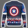 Red White And Blue Captain America Ugly Christmas Sweater 3