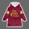 Redskins Oh Hail Yeah Jayden Daniels 5 Blanket Hoodie 2