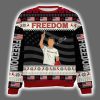 Rest In Peace Charlie Kirk Freedom Signature Ugly Christmas Sweater