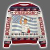 Rest In Peace Charlie Kirk Freedom Signature Ugly Christmas Sweater 3
