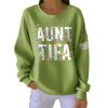 Retro Aunt Tifa Floral Print Pit Striped Sweatshirt 2