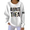 Retro Aunt Tifa Floral Print Pit Striped Sweatshirt 4