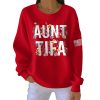 Retro Aunt Tifa Floral Print Pit Striped Sweatshirt 6