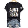 Retro Aunt Tifa Floral Print T Shirt 3