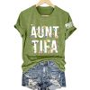 Retro Aunt Tifa Floral Print T Shirt 6