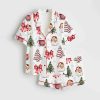 Retro Coquette Christmas Satin Pajama Set 2