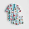 Retro Coquette Christmas Satin Pajama Set 4