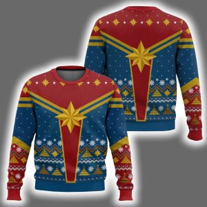 Captain Marvel Ugly Christmas Sweater