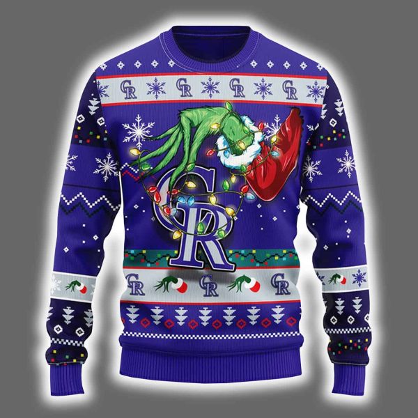 Rockies Grnch Hand Ugly Christmas Sweater 2
