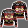 Ron Swanson Give Me All The Bacon And Eggs You Have Parks And Recreation Ugly Christmas Sweater