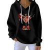 Santa Claus Cocktail Martini Glass Ribbed Pit Striped Hoodie 2