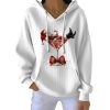Santa Claus Cocktail Martini Glass Ribbed Pit Striped Hoodie 4
