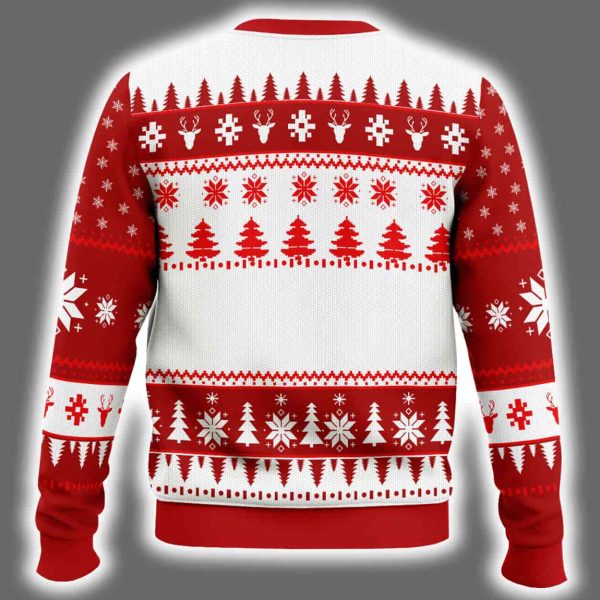 Santa Claus The Grnch Woman Yelling At A Cat Meme Ugly Christmas Sweater 3