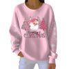 Santa Merry Christmas Casual Pit Striped Sweatshirt