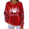 Santa Mery Christmas Casual Pit Striped Sweatshirt 2